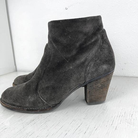 Paul Green Riley grey suede heeled ankle boot water resistant size 7.5 - Picture 1 of 12